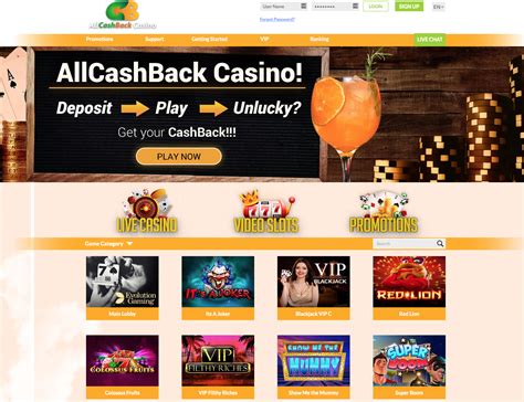 all cash back casino